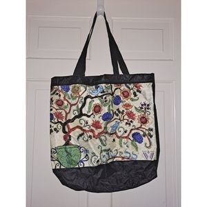 Tree art plant tote bag bird floral purse hebrew